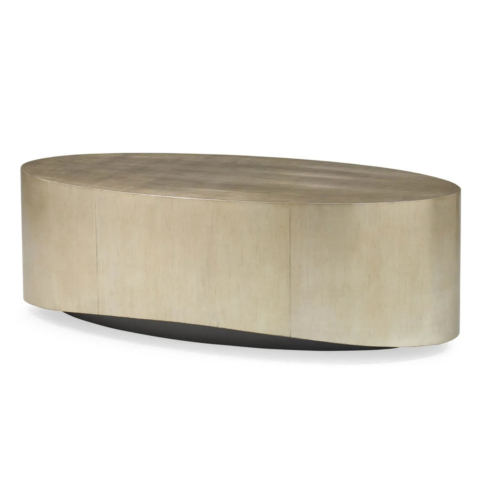 Malrick Oval Coffee Table - Gold, Hardwood