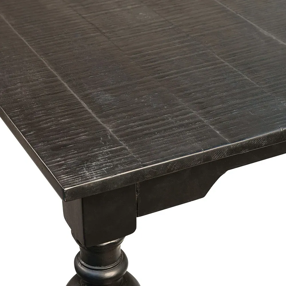 Manny Rectangular Dining Table - Black, Mango Wood