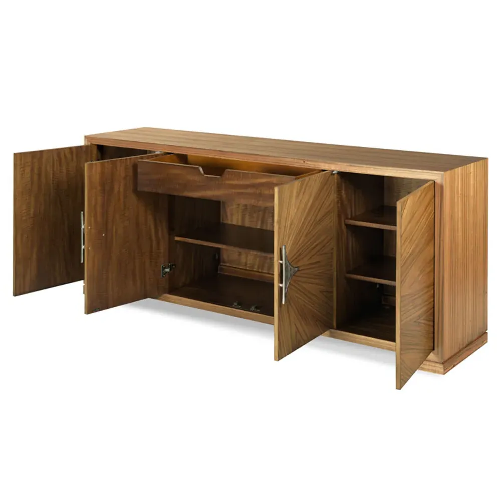 Manobo Sunburst Media Cabinet - Brown, Wood