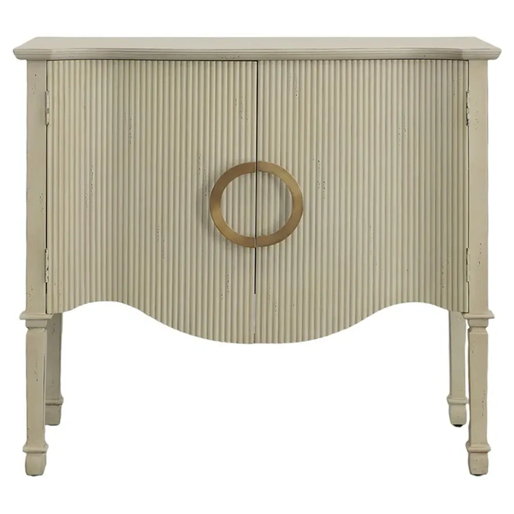 Manon French Country Compact Sideboard - Distressed Cream, Mahogany image