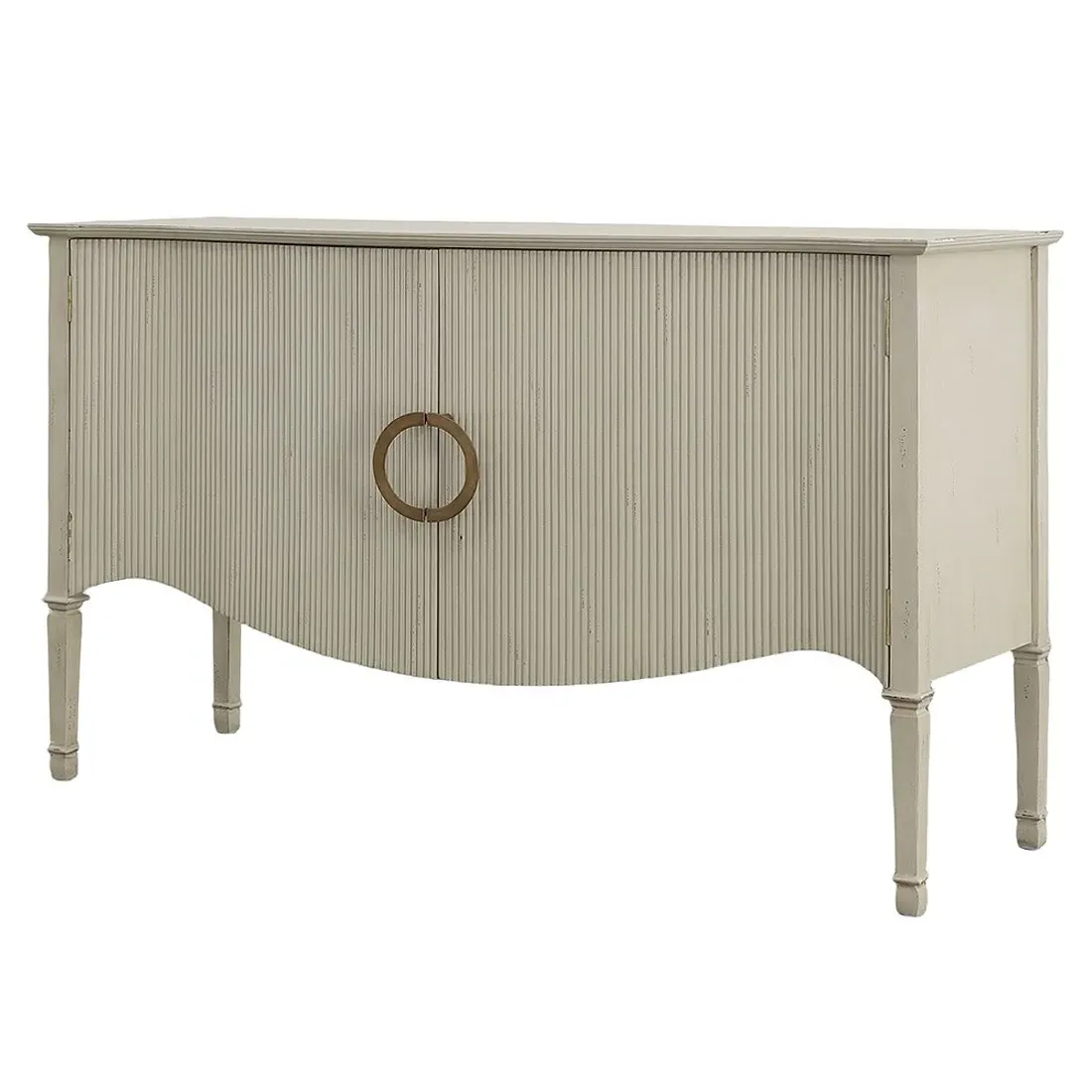 Manon French Country Sideboard - Distressed Cream, Mahogany