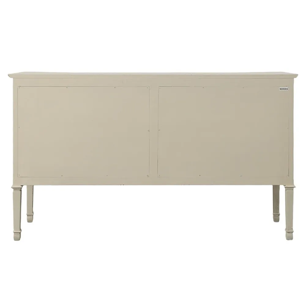 Manon French Country Sideboard - Distressed Cream, Mahogany