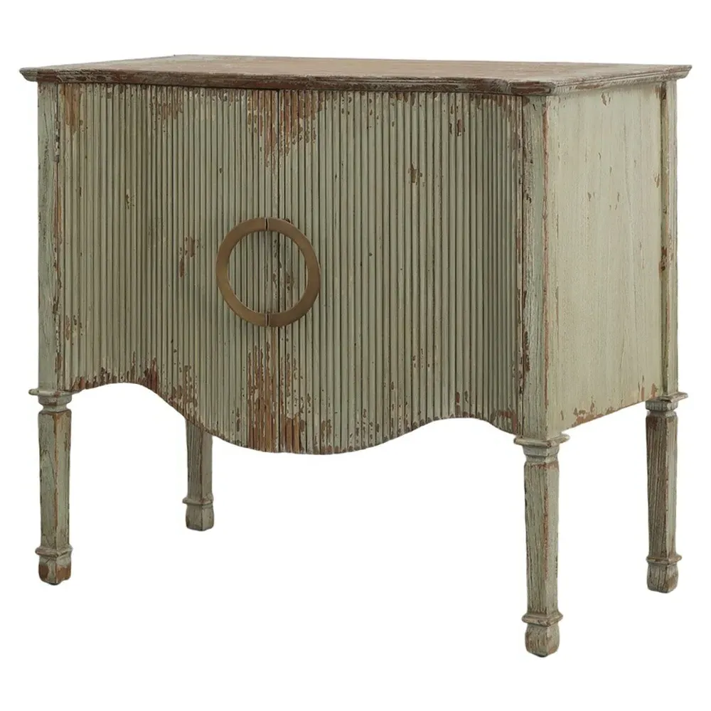 Manon Sideboard with Storage - Distressed Grey, Mahogany