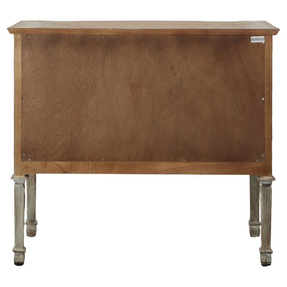 Manon Sideboard with Storage - Distressed Grey, Mahogany
