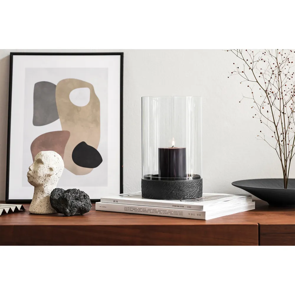 Manufacture Rock Large Hurricane Candleholder - Clear, Glass