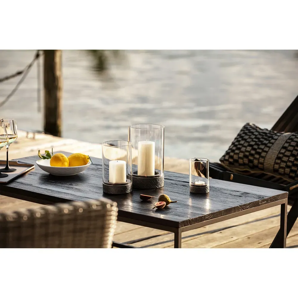 Manufacture Rock Large Hurricane Candleholder - Clear, Glass