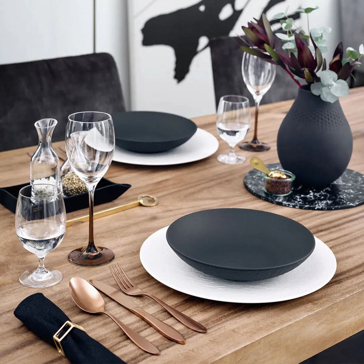 Manufacture Rock Pasta Bowl - Black, Porcelain