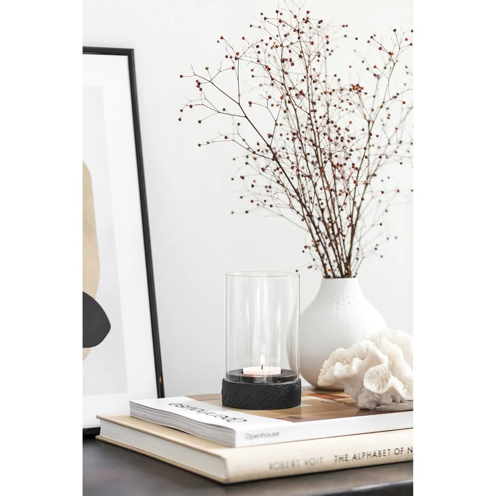 Manufacture Rock Small Hurricane Candleholder - Clear, Glass