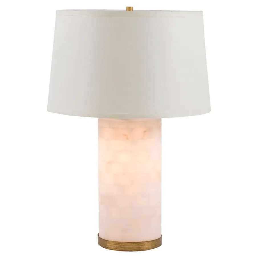 Maple Alabaster Table Lamp - White, Gold