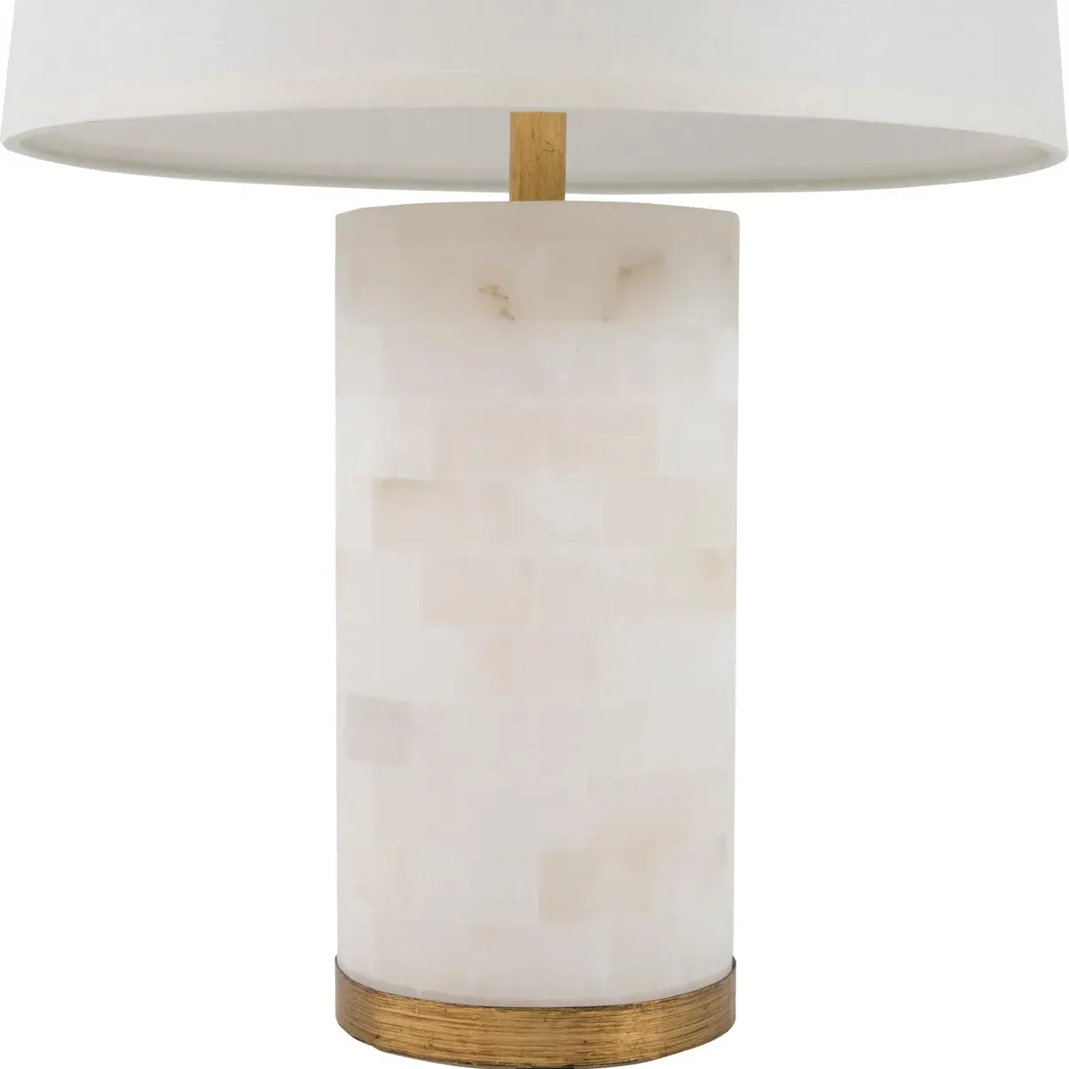 Maple Alabaster Table Lamp - White, Gold