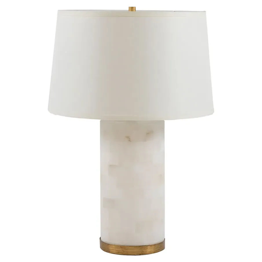 Maple Alabaster Table Lamp - White, Gold