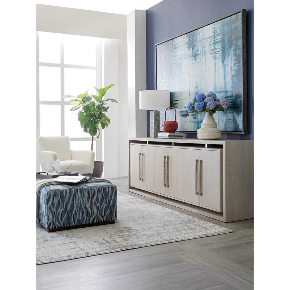 Mar Monte Oak Marble Media Console 98" - Beige