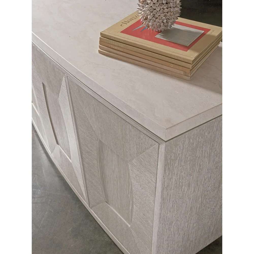Mar Monte Oak Marble Sideboard - Beige