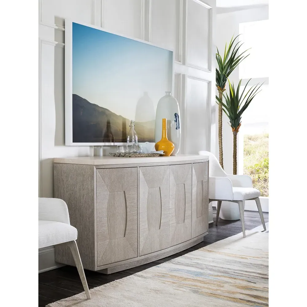 Mar Monte Oak Marble Sideboard - Beige