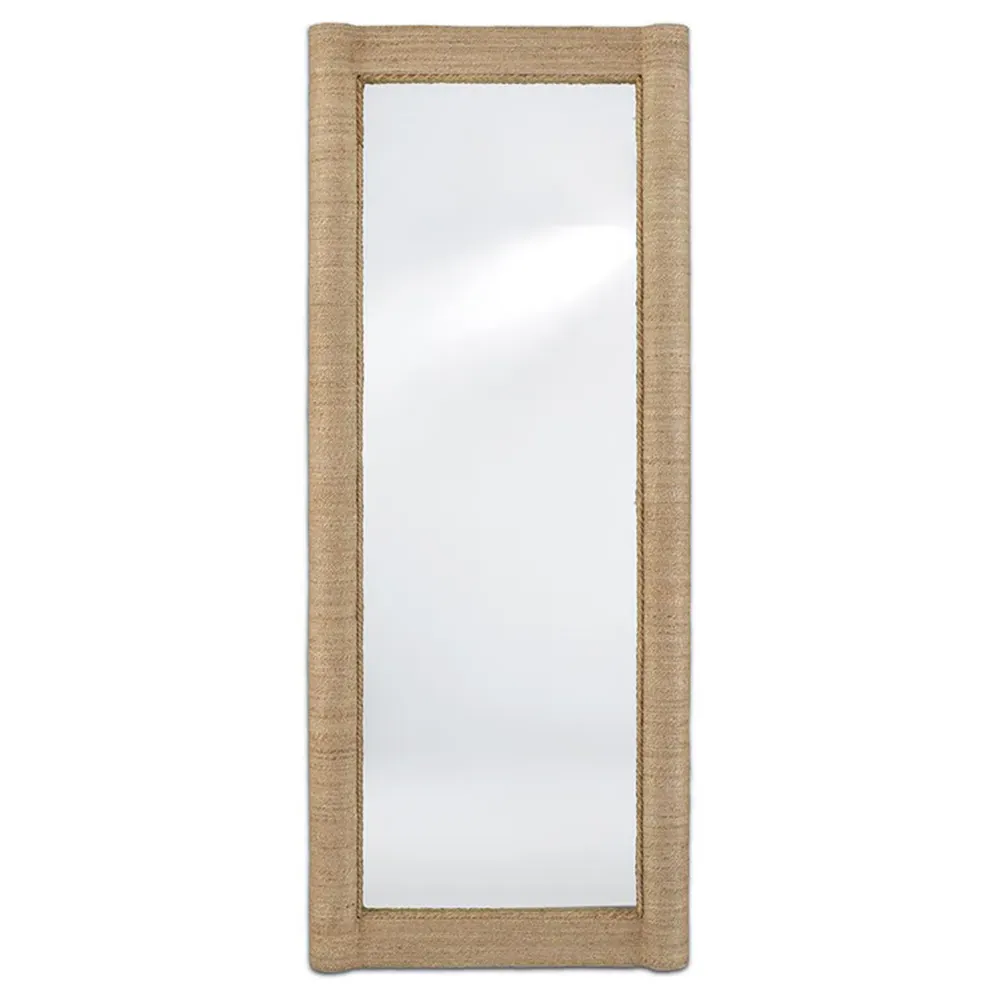 Mara Floor Mirror - Brown, Abaca Rope image