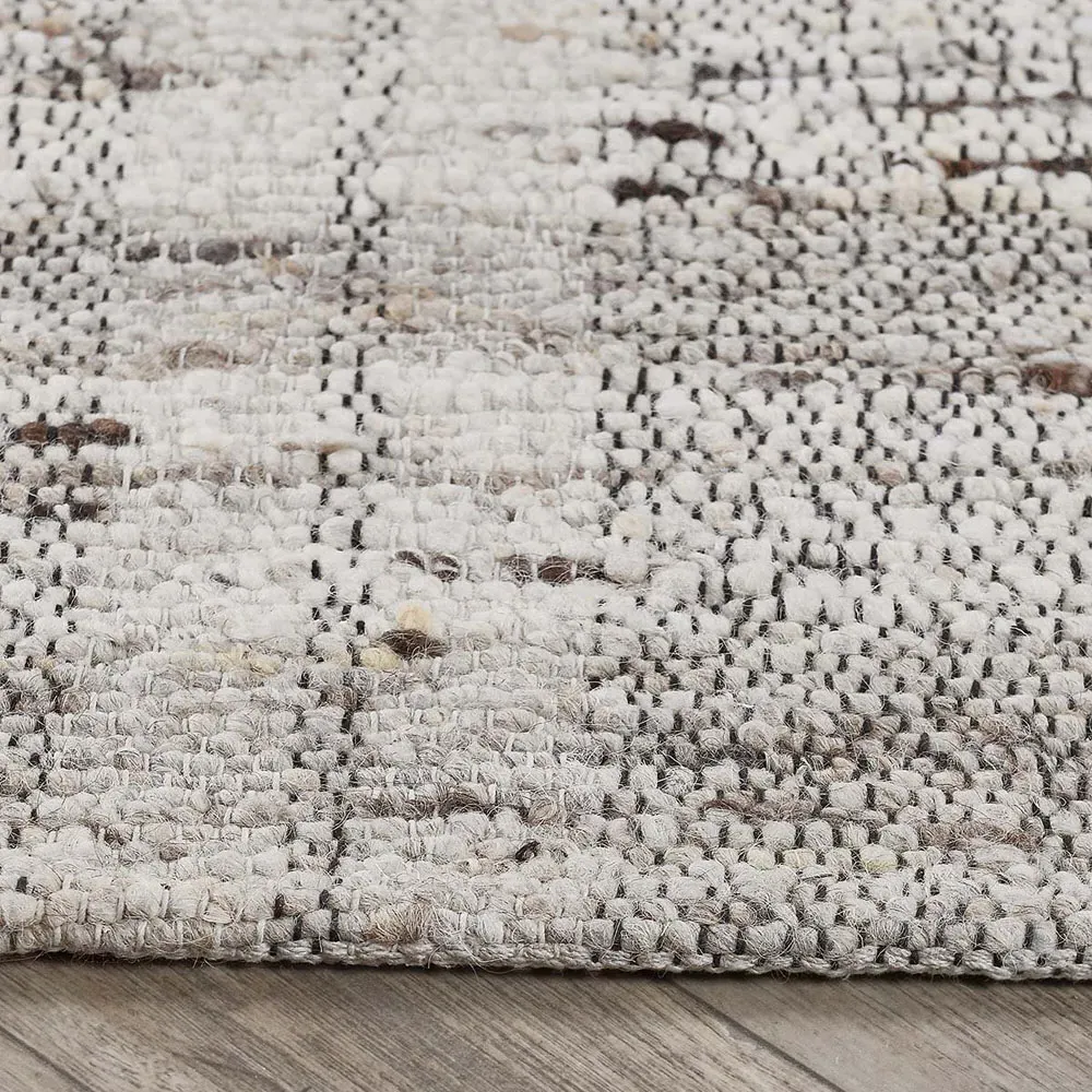 Marcelino Distressed Stripe Rug - Black, Wool