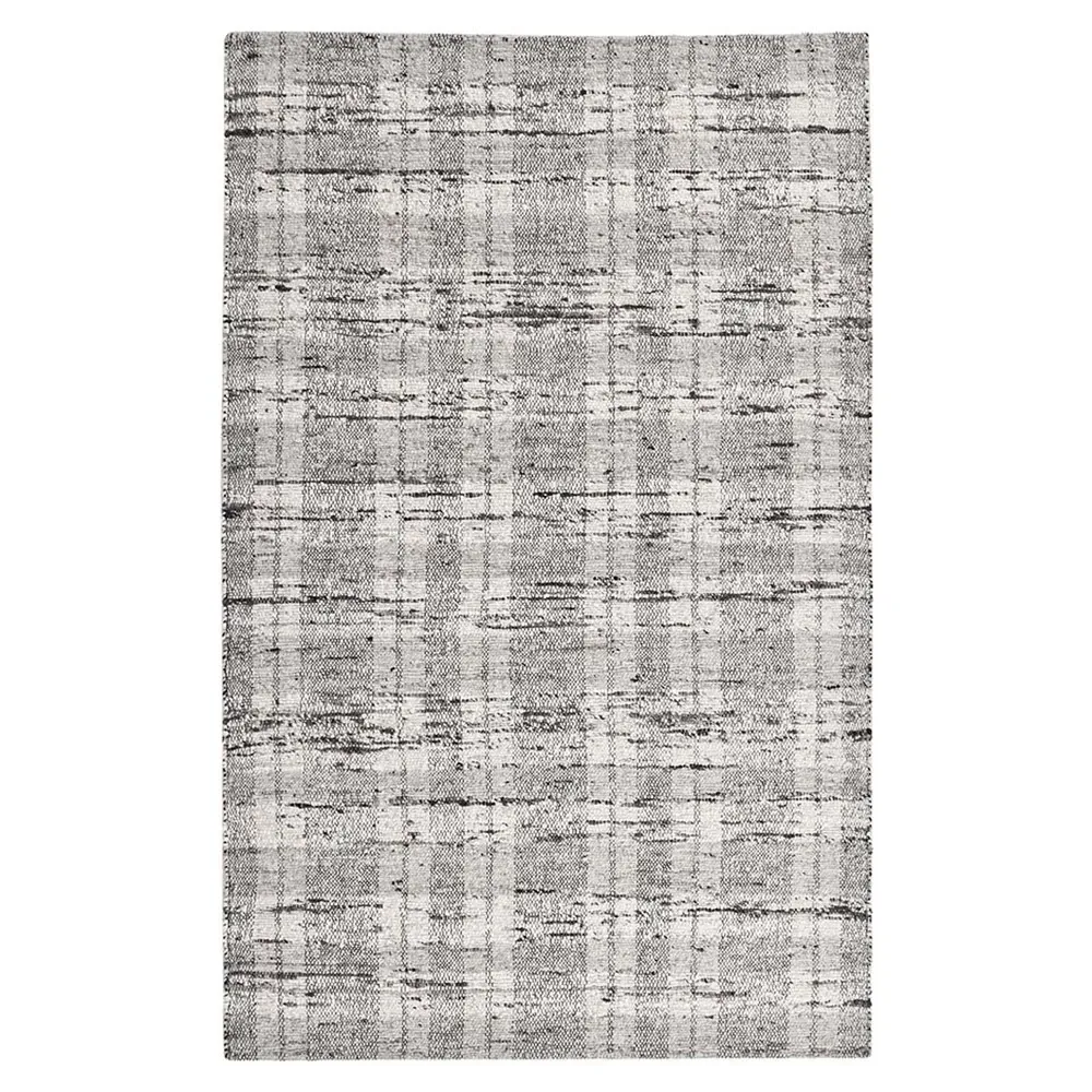 Marcelino Distressed Stripe Rug - Black, Wool