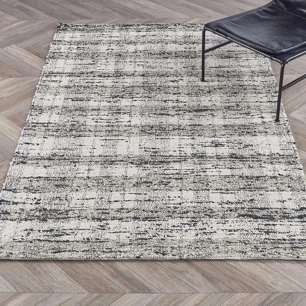 Marcelino Distressed Stripe Rug - Blue, Wool