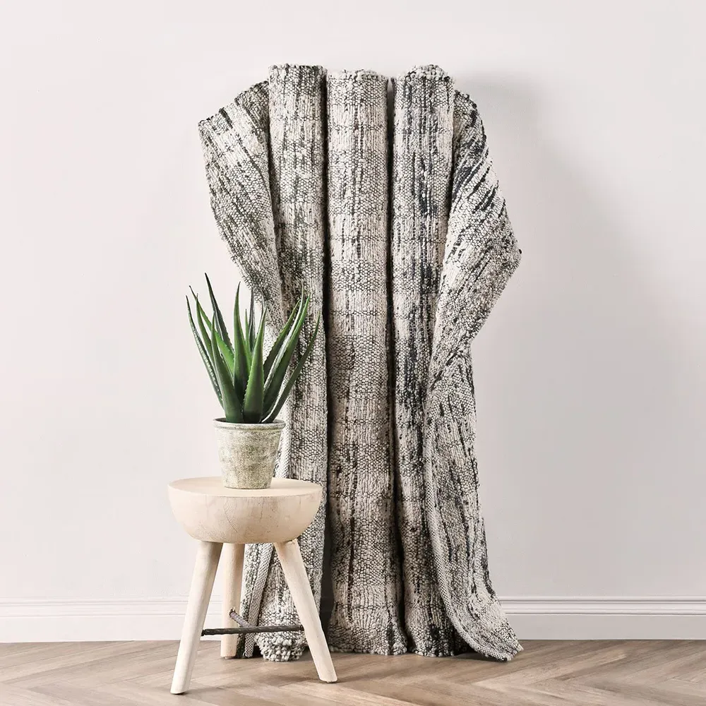 Marcelino Distressed Stripe Rug - Blue, Wool