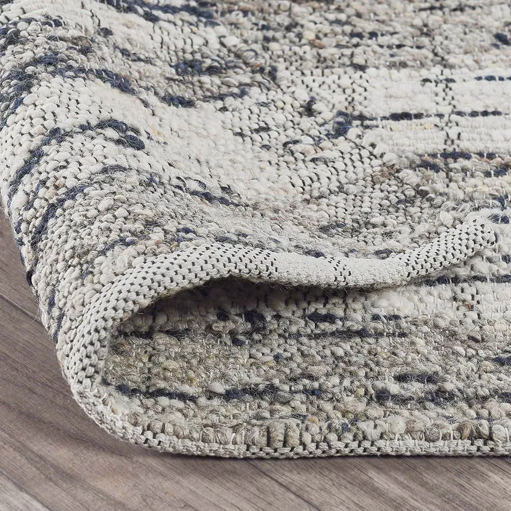 Marcelino Distressed Stripe Rug - Blue, Wool