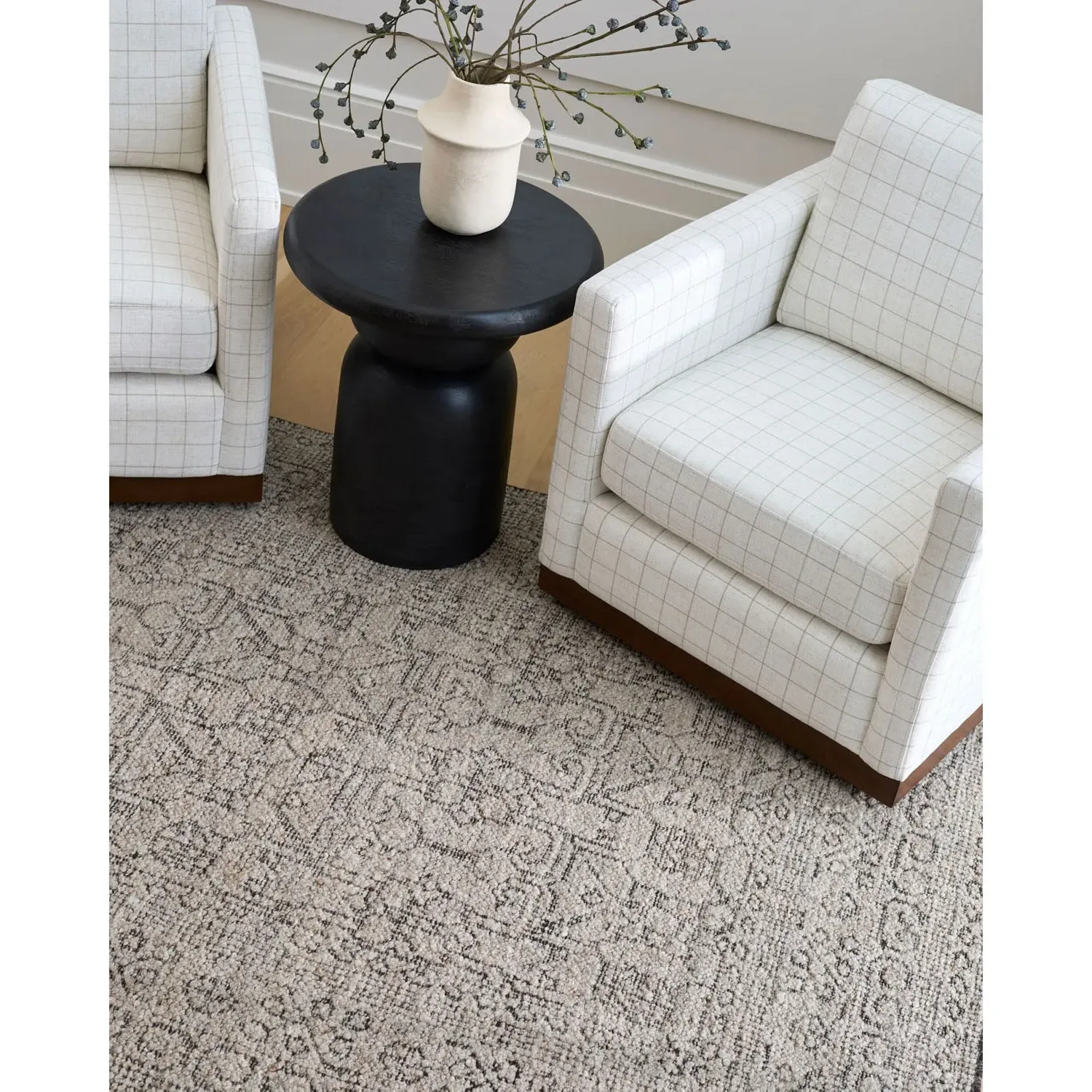 Marcelline Patterned Rug - Taupe, Wool