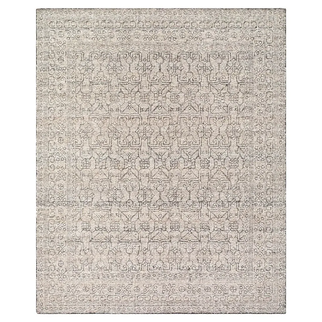 Marcelline Patterned Rug - Taupe, Wool