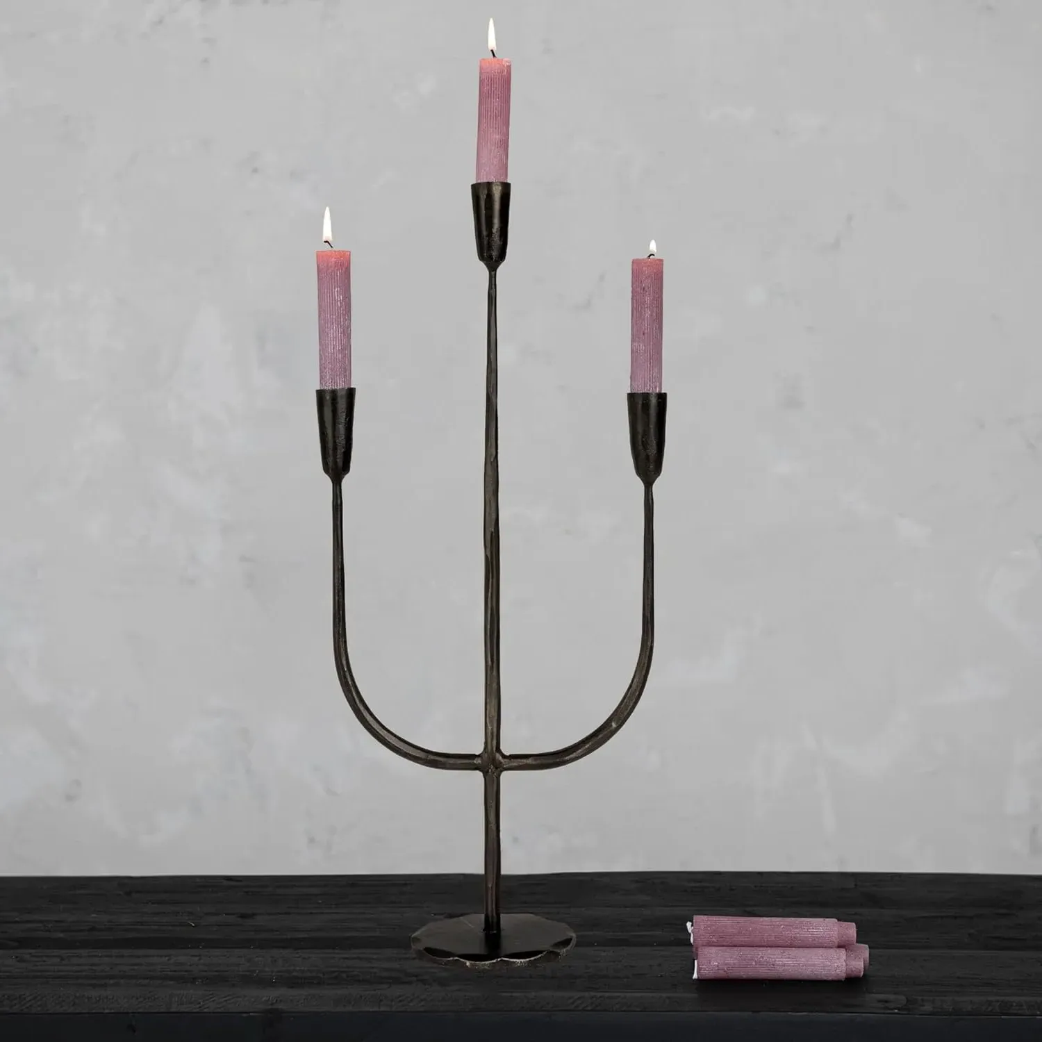 Marcello Iron Candelabra - Black