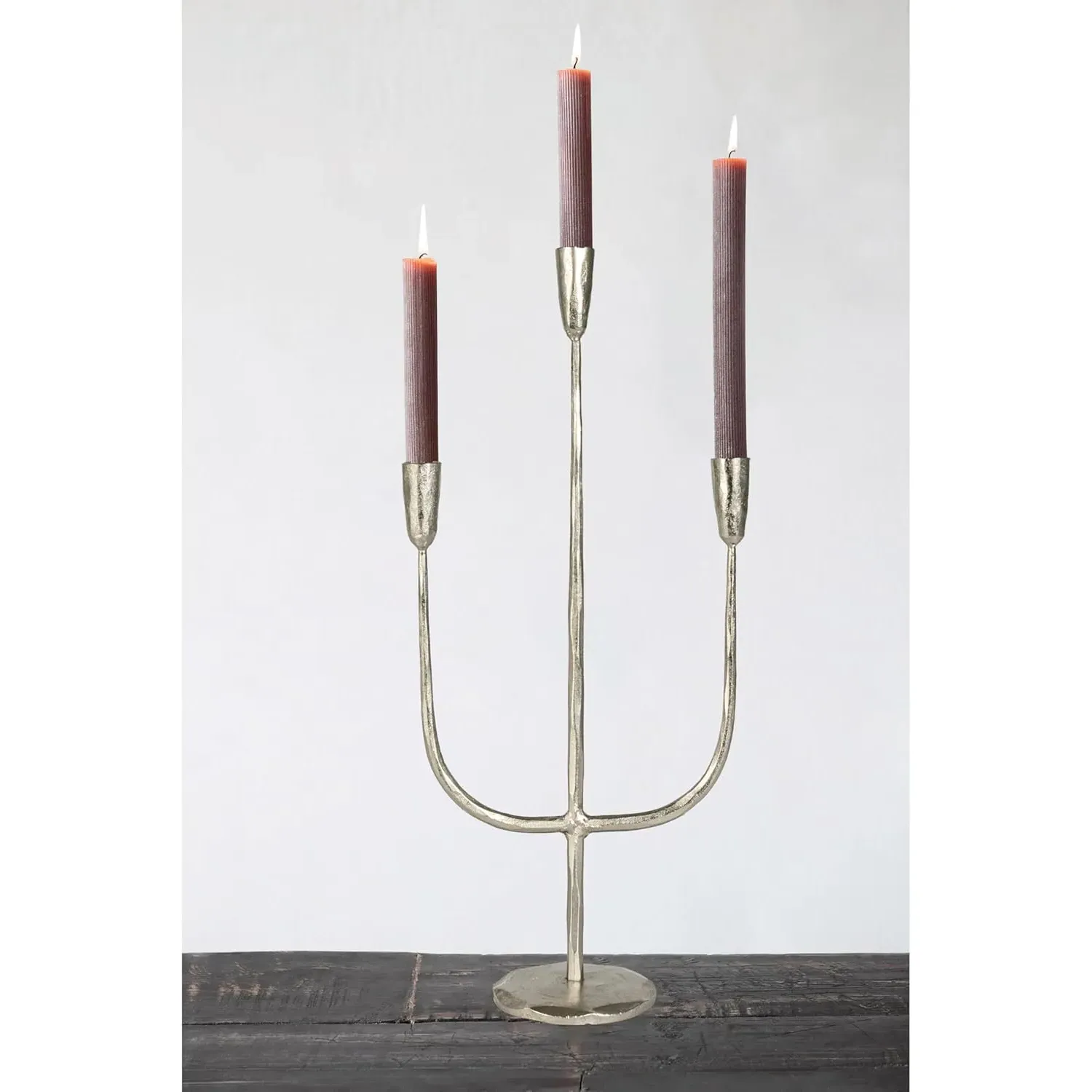 Marcello Iron Candelabra - Silver