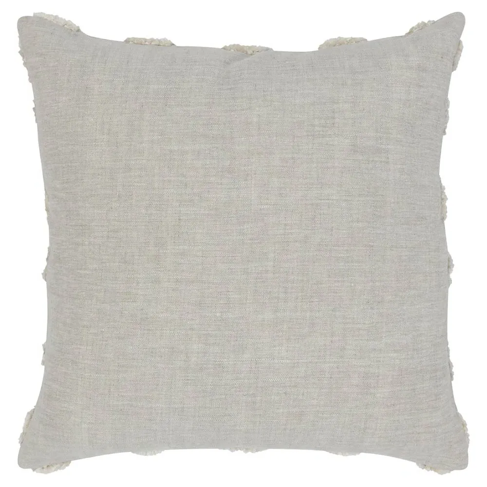 Marcie 22x22 Throw Pillow with Geometric Pattern - Natural, Linen