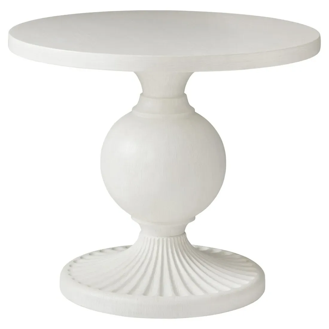Marco Round Entry Table - White, Mahogany image