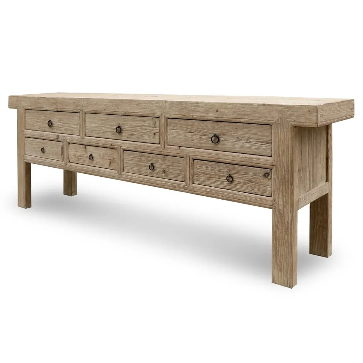 Marcus 7 Drawer Sideboard - Brown, Pine Wood