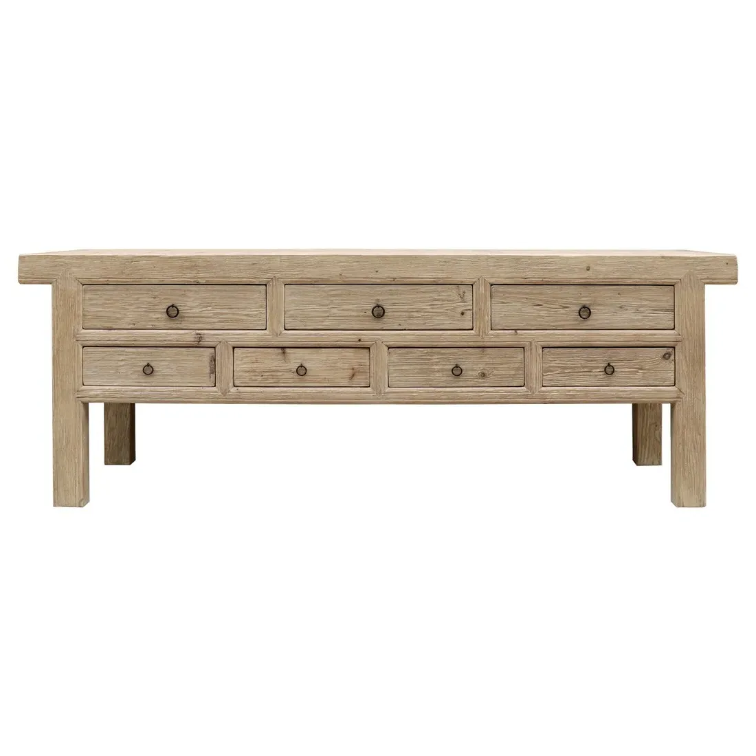Marcus 7 Drawer Sideboard - Brown, Pine Wood
