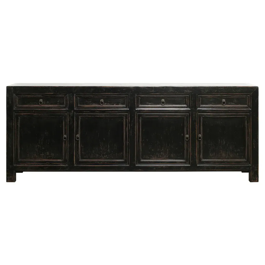 Marcus Sideboard - Distressed Black, Pine Wood