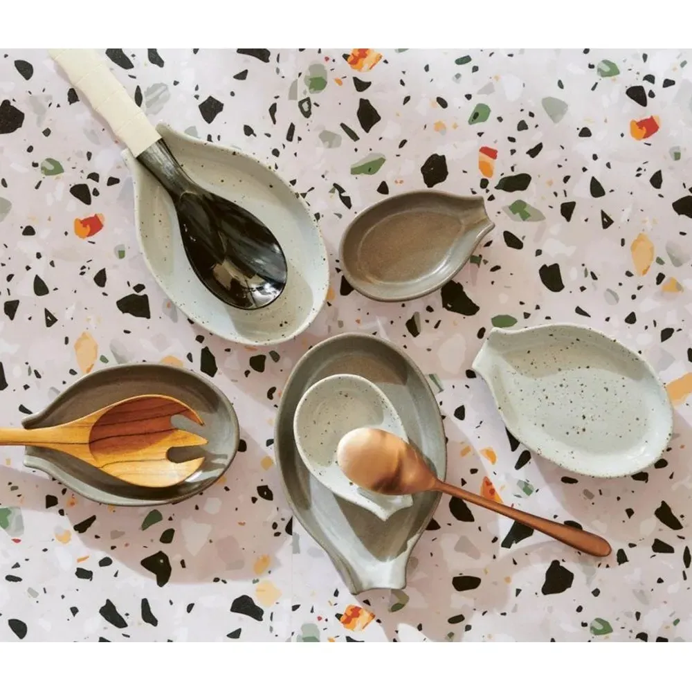 Marcus Spoon Rest Set of 3 - White, Stoneware