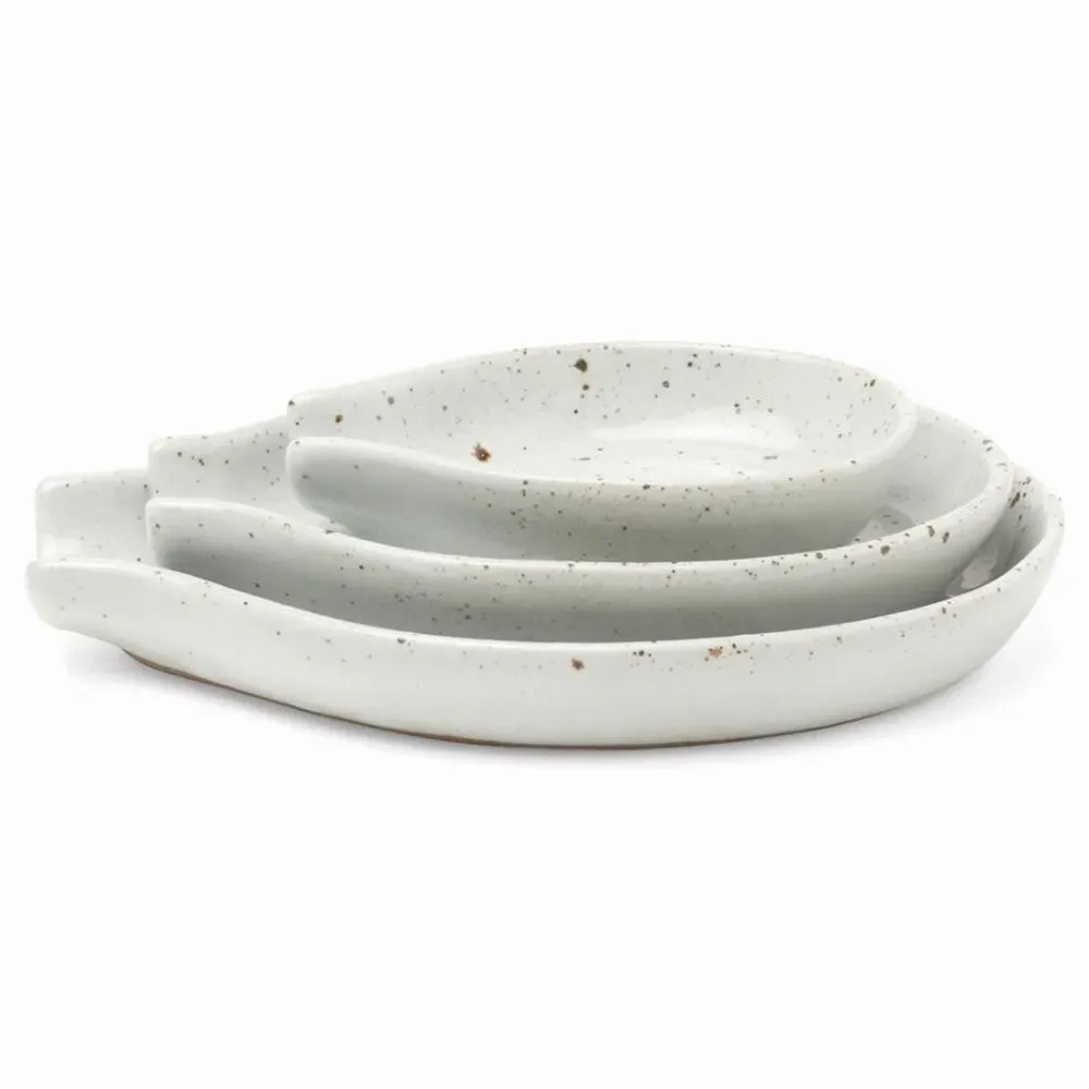 Marcus Spoon Rest Set of 3 - White, Stoneware image