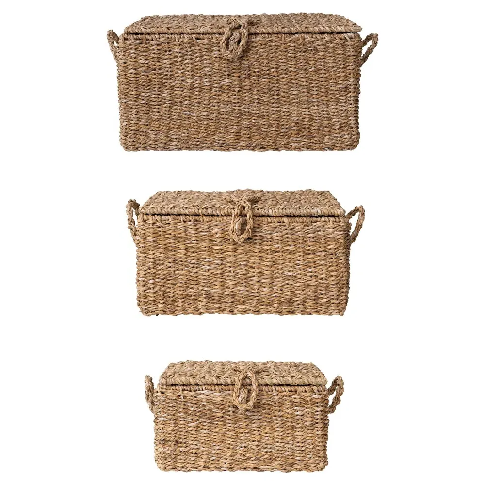 Maren Woven Decorative Basket Set - Natural, Seagrass
