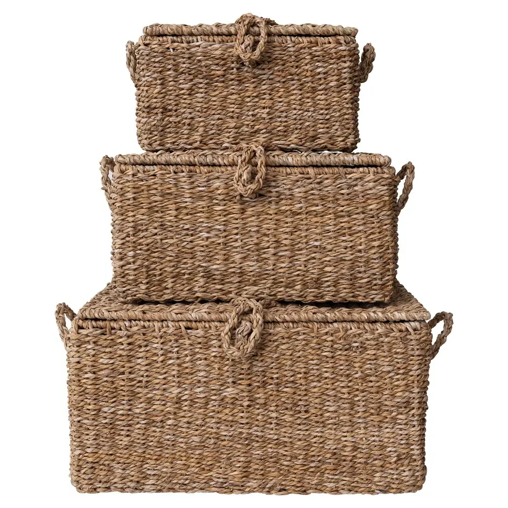 Maren Woven Decorative Basket Set - Natural, Seagrass