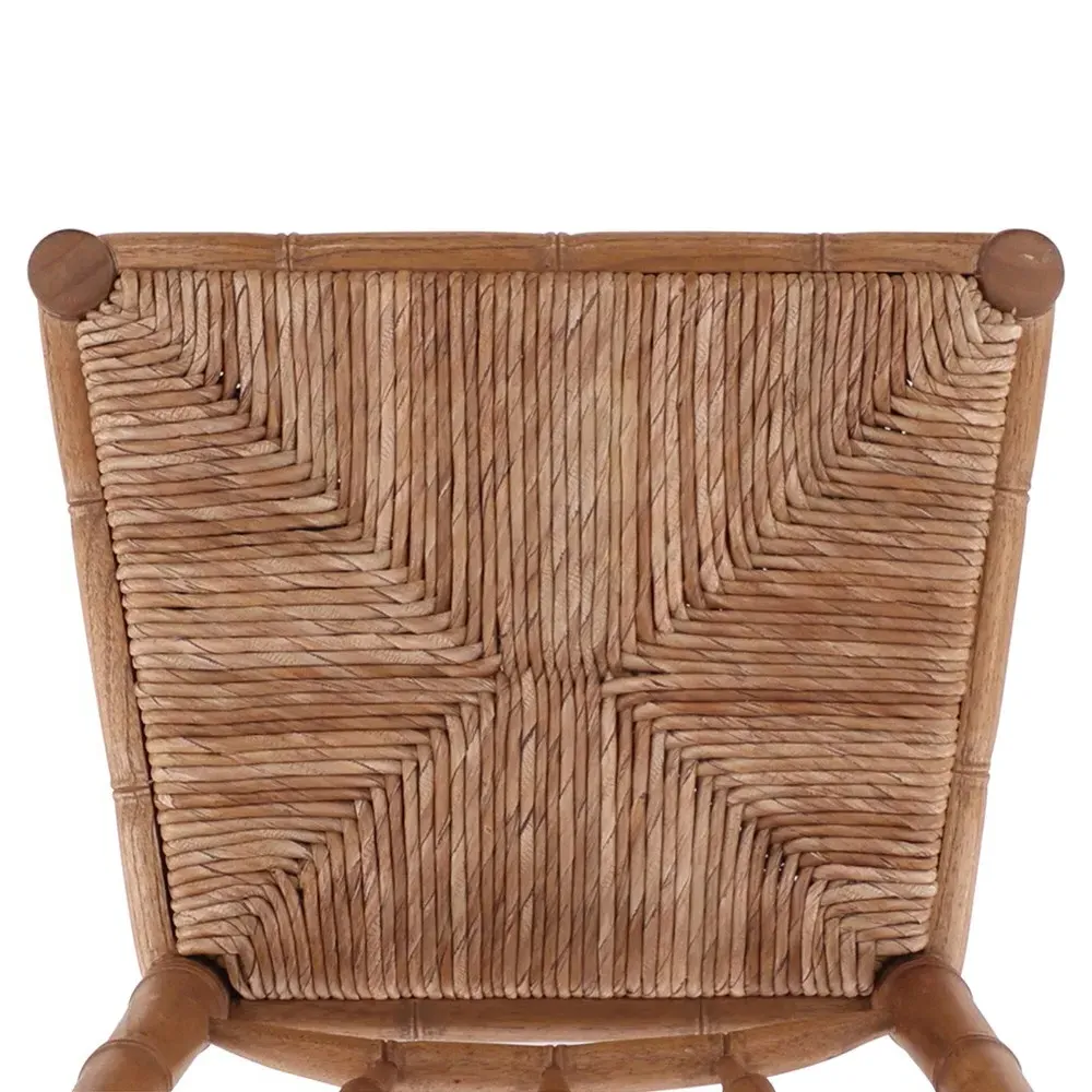 Marga Woven Rush Counter Stool - Natural, Bamboo