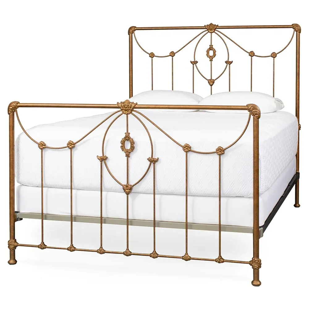 Margaret Cal King Size Bed Frame - Gold, Iron