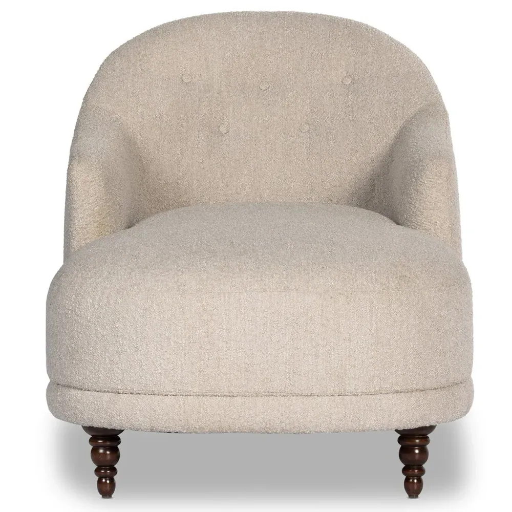 Margaret Chaise Lounge - Beige, Wood