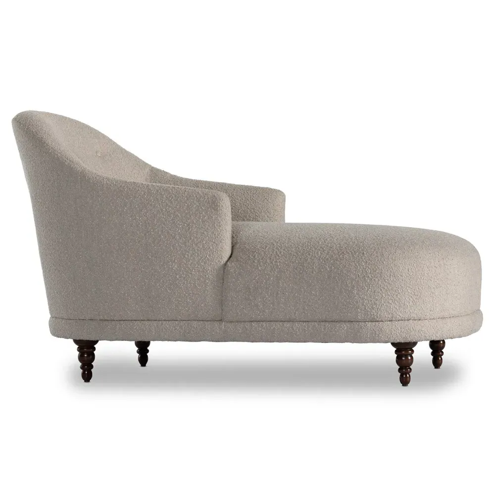 Margaret Chaise Lounge - Beige, Wood