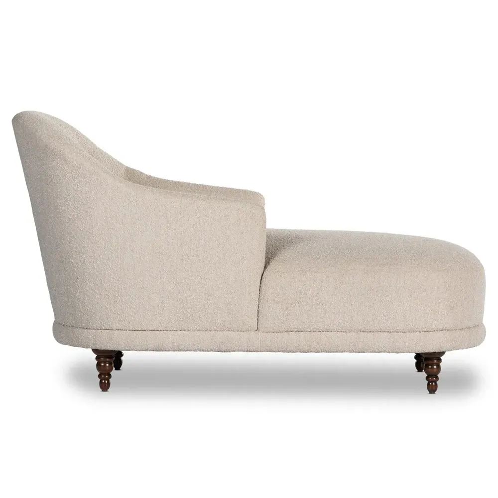 Margaret Chaise Lounge - Beige, Wood