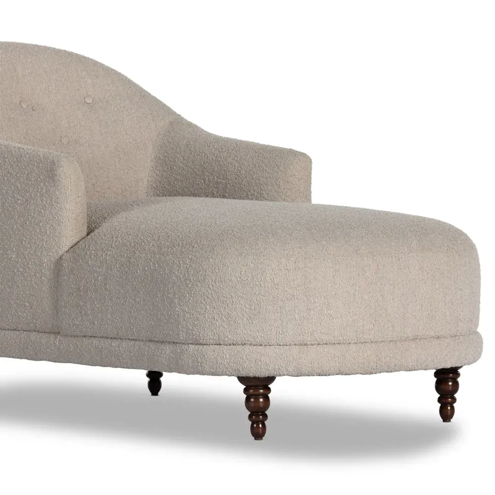 Margaret Chaise Lounge - Beige, Wood