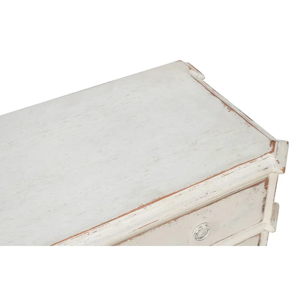 Margaret Double Dresser - White, Acacia Wood