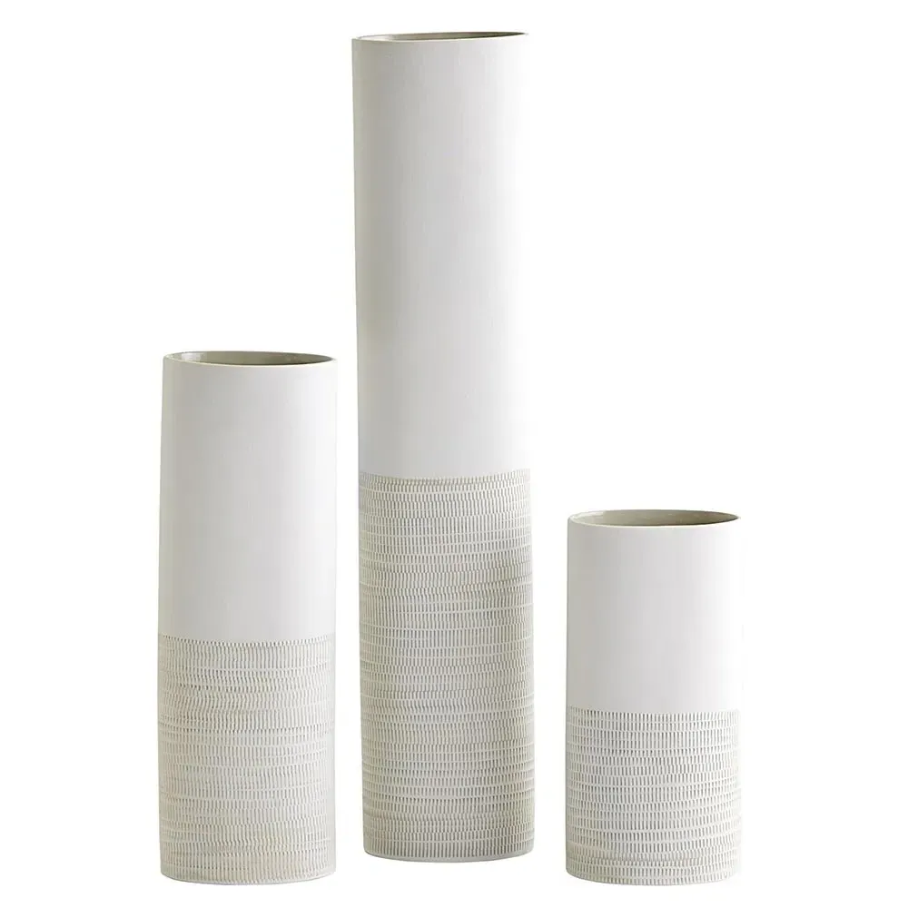 Margaret Medium Decorative Table Vase - Grey, Ceramic