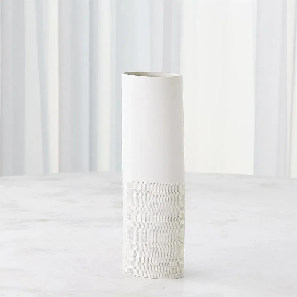 Margaret Medium Decorative Table Vase - Grey, Ceramic