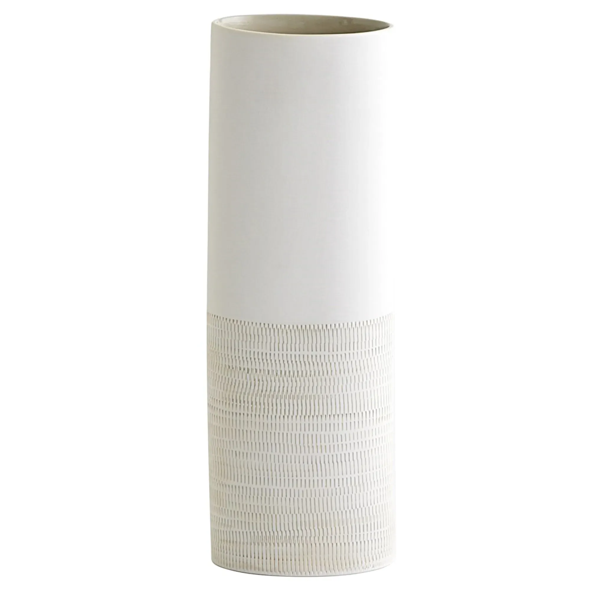 Margaret Medium Decorative Table Vase - Grey, Ceramic