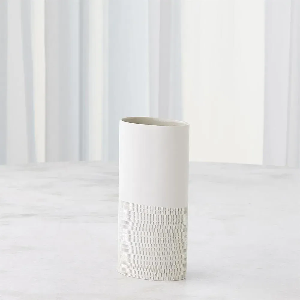 Margaret Small Decorative Table Vase - Grey, Ceramic