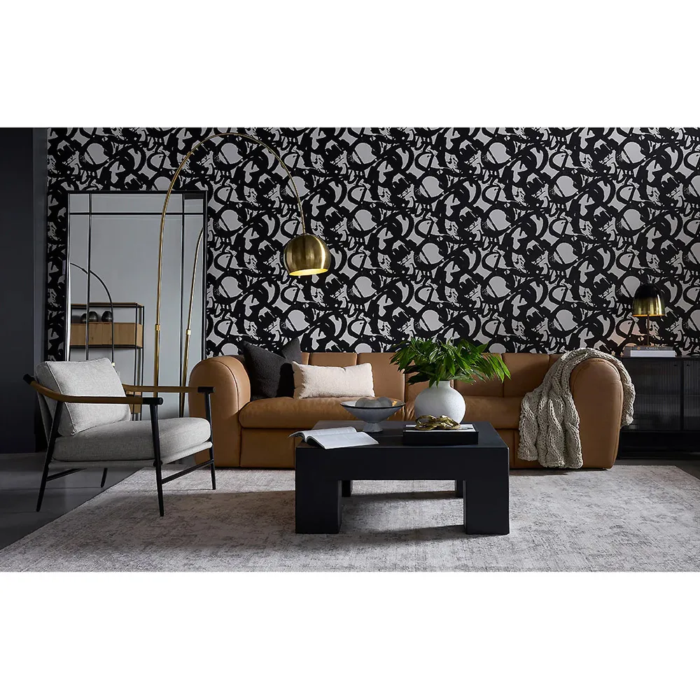 Margie Round Outdoor Coffee Table - Black, Concrete