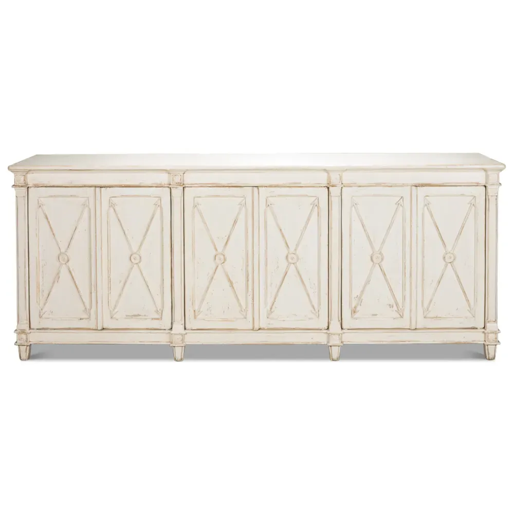 Margot French Country Reclaimed Wood Sideboard - White Wash image